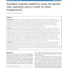 Simulated evolution applied to study the genetic code optimality using a model of codon reassignments