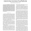 Simultaneous localization and mapping with unknown data association using fastSLAM