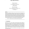 Sketch Data Models, Relational Schema and Data Specifications