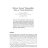 Software Security Vulnerabilities Seen As Feature Interactions