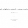 Solving the Multiplication Constraint in Several Approximation Spaces