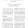 Source routing based pairwise key establishment protocol for sensor networks