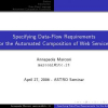 Specifying Data-Flow Requirements for the Automated Composition of Web Services