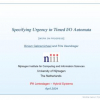 Specifying Urgency in Timed I/O Automata