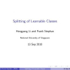 Splitting of Learnable Classes