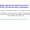 Stability analysis and model-based control in EXTRAP-T2R with time-delay compensation