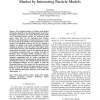 Statistical Analysis and Data Analysis of Stock Market by Interacting Particle Models