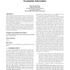 Strategic planning for probabilistic games with incomplete information
