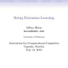 String Extension Learning