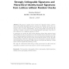 Strongly Unforgeable Signatures and Hierarchical Identity-Based Signatures from Lattices without Random Oracles