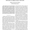 Submodular game for distributed application allocation in shared sensor networks