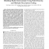 Supporting image and video applications in a multihop radio environment using path diversity and multiple description coding