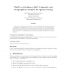 TALP at GeoQuery 2007: Linguistic and Geographical Analysis for Query Parsing