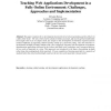 Teaching Web Applications Development in a Fully Online Environment: Challenges, Approaches and Implementation