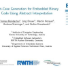 Test-Case Generation for Embedded Binary Code Using Abstract Interpretation