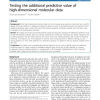 Testing the additional predictive value of high-dimensional molecular data