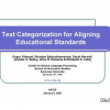 Text Categorization for Aligning Educational Standards