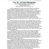 The art of project management