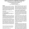The BRIDGE awareness workspace: tools supporting activity awareness for collaborative project work