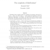 The Complexity of Distributions