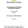 The Complexity of Timetable Construction Problems