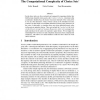 The computational complexity of choice sets