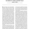 The Genesis of "Optimal Inventory Policy"