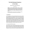 The Haiti Earthquake Experience: A Case Study