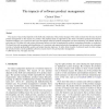 The impacts of software product management