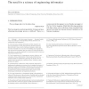 The need for a science of engineering informatics