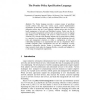 The Ponder Policy Specification Language