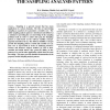 The Sampling Analysis Pattern