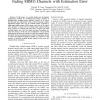 Throughput Optimization for Continuous Flat Fading MIMO Channels with Estimation Error
