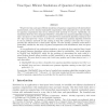 Time-Space Efficient Simulations of Quantum Computations