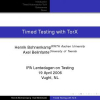 Timed Testing with TorX