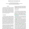 Topic Detection by Clustering Keywords