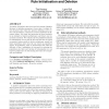 Toward a better understanding of rule initialisation and deletion