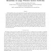 Training Data Compression Algorithms and Reliability in Large Wireless Sensor Networks