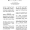 Trajectory generation for constant velocity target motion estimation using monocular vision