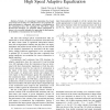 Transmission line based FIR structures for high speed adaptive equalization