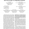 Trustworthy System Security through 3-D Integrated Hardware