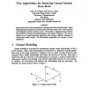Two Algorithms for Inducing Causal Models from Data
