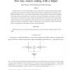 Two-way source coding with a helper