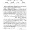 Usable Privacy Controls for Blogs