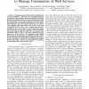 Using Argumentative Agents to Manage Communities of Web Services