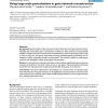 Using large-scale perturbations in gene network reconstruction