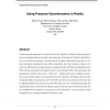 Using Presence Questionnaires in Reality