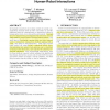 Using proprioceptive sensors for categorizing human-robot interactions
