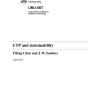 UTP and Sustainability