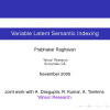 Variable latent semantic indexing